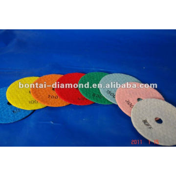 Grinding and polishing pad dry used